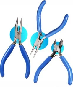 BeautyBeads 3-Delige Tangenset Voor Sieraden – Hobby Tangen Set Voor Het Maken Van Sieraden Met Kralen En Bedels – Rondbektang, Zijkniptang En Langbektang - BB401