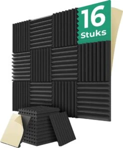 Geluidsisolatie Zelfklevend Door Akoestische Panelen – 16 Stuks – Zwarte Geluidsdemper – Avint Goods