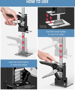 BOTC HandKrik - 1 Stuk - Platenlift - Badkamer - Deurlifter - Armlifter - Arbeidsbesparende Arm - 30cm Hoogte -Makita Winkel 1002x1200 2