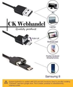 Endoscoop Camera - 7mm - 2 M - Flexibele Kabel - Snake Borescope - Inspectie Camera - Android Smartphone - PC -Makita Winkel 1005x1200 5