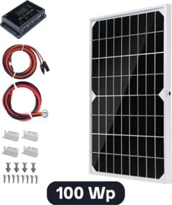 ZAAK. Topsolar 100Wp 12 Volt Zonnepanelen Compleet Pakket - Plug And Play - Camper - Boot - Caravan - Schuur - Aan Te Sluiten Op Accu
