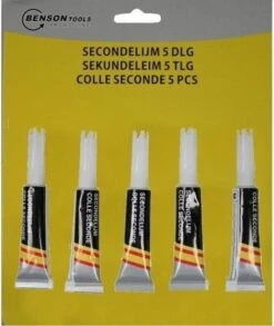 Merkloos Power Glue Alles Lijm / Secondelijm 3 Gram - 5 Tubes