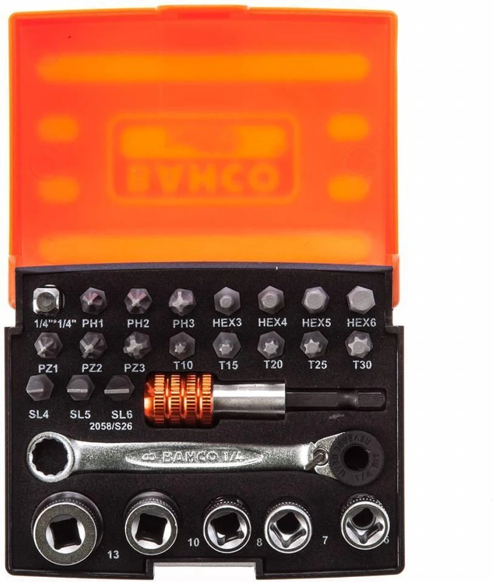 Bahco Doppen En Bitratelset 26- Delig 6 Bahco Doppen En Bitratelset 26- Delig - Afbeelding 4