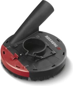 Parkside Afzuigkap Voor Haakse Slijper - Adapterringen: Ø38 / 42 / 45 / 48 Mm - Slangdiameter: Ca. 35 Mm - Met Afneembare Voorrandafdekking - Voor Stofvrij Slijpen - Zuigmond Kan Opzij Worden Gedraaid - Geoptimaliseerd Stromingskanaal