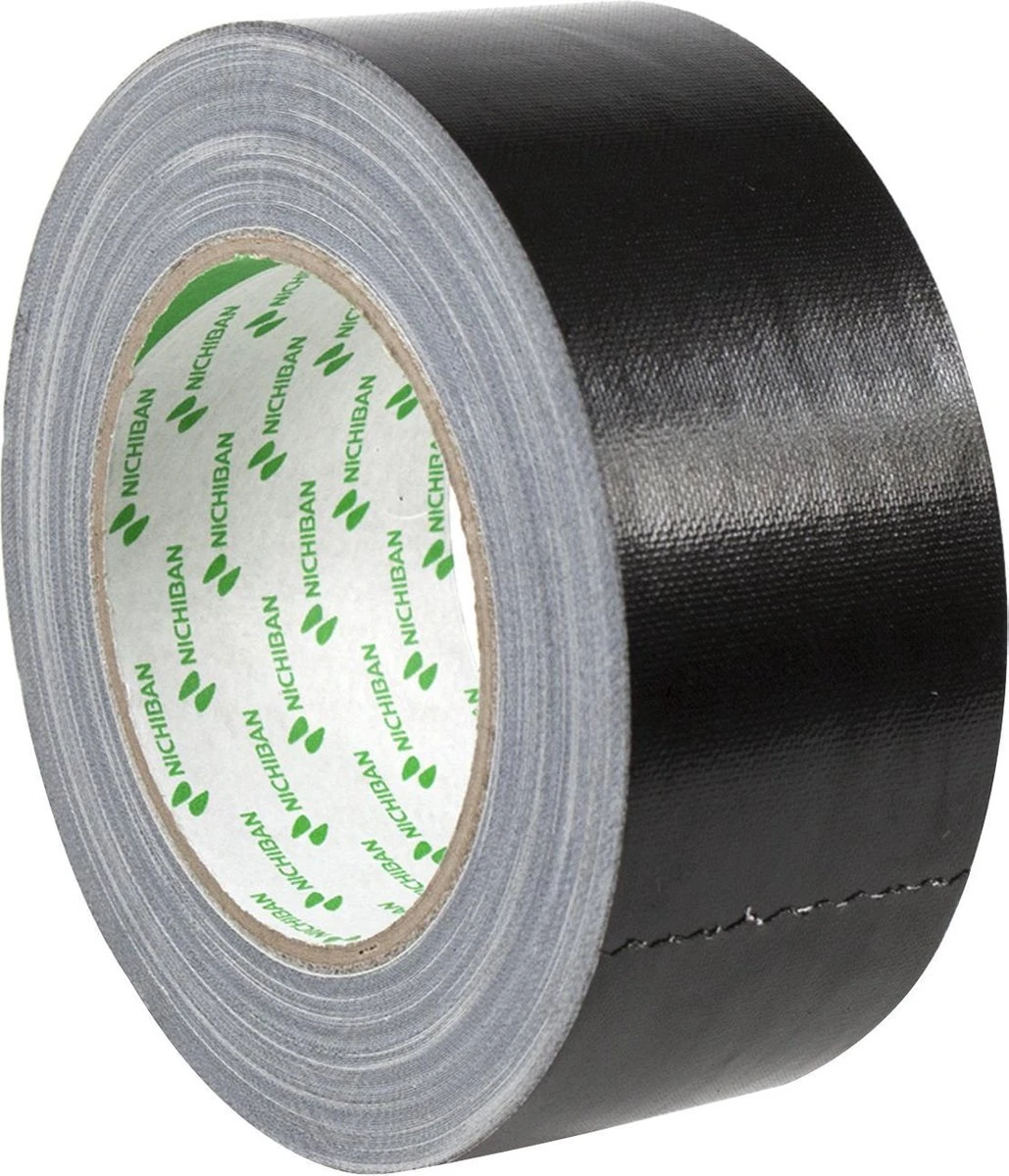 Nichiban - Duct Tape / Gaffa Tape - 50 Mm X 25 M - Zwart 3 Nichiban - Duct Tape / Gaffa Tape - 50 Mm X 25 M - Zwart