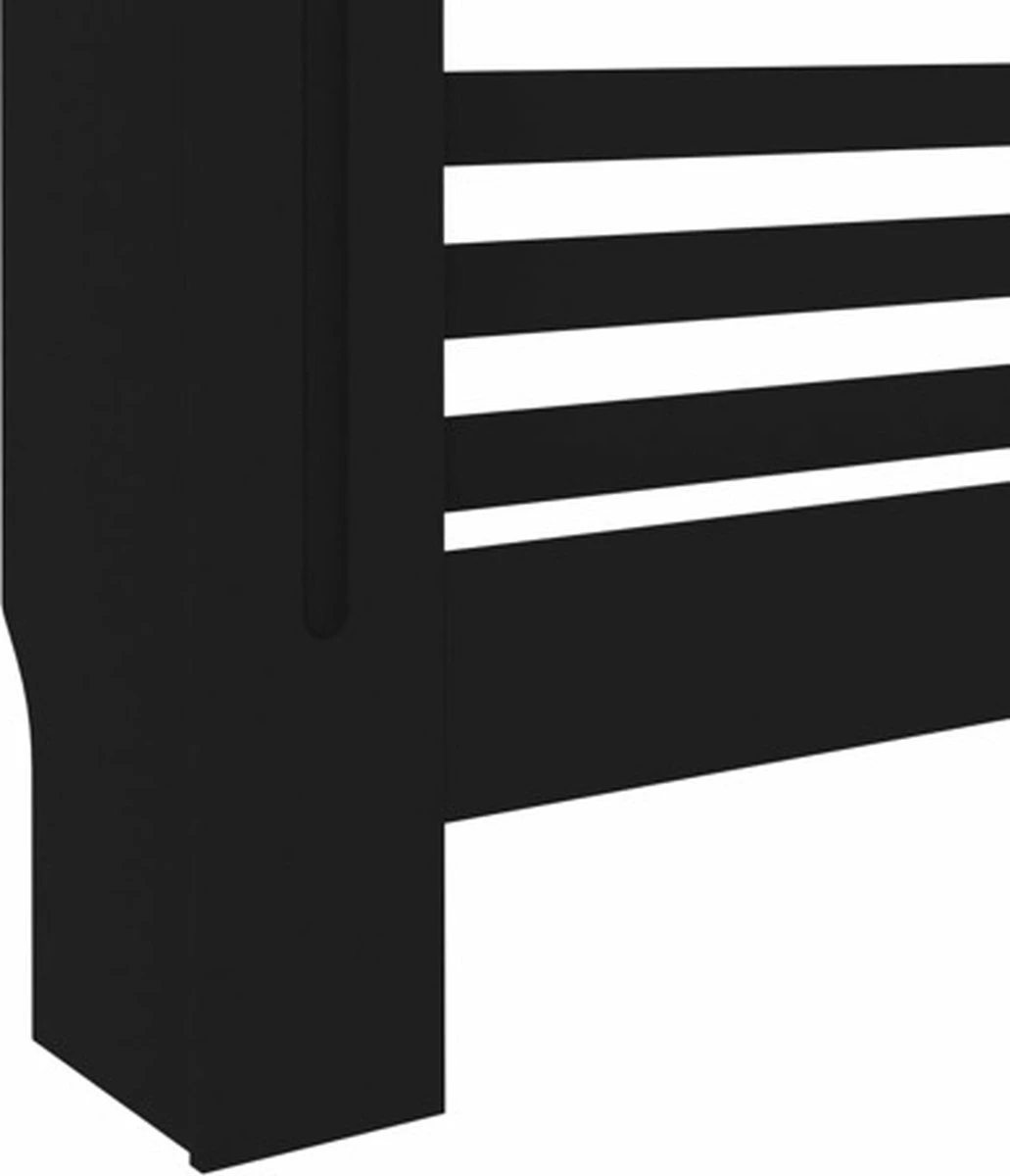 VidaXL Radiatorombouw 112x19x81 Cm MDF Zwart 11 VidaXL Radiatorombouw 112x19x81 Cm MDF Zwart - Afbeelding 9