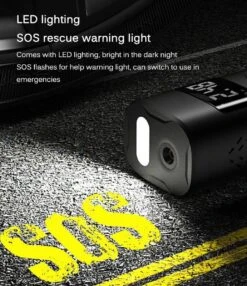 Auto Luchtcompressor, 150PSI Elektrische Draagbare Luchtpomp Mini Handheld Batterij Band Inflator 6000mAh Power Bank LED Noodverlichting Voor Auto Motor Fiets Bal -Makita Winkel 1038x1200