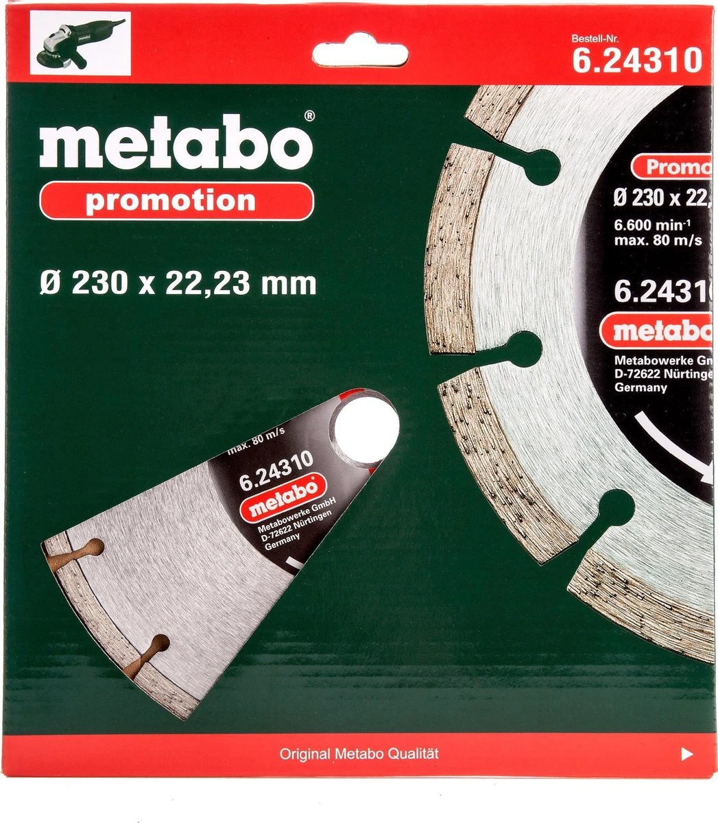 Metabo 624310000 DIA-DSS Diamantdoorslijpschijf - 230 X 22,23mm - Universeel 4 Metabo 624310000 DIA-DSS Diamantdoorslijpschijf - 230 X 22,23mm - Universeel - Afbeelding 2