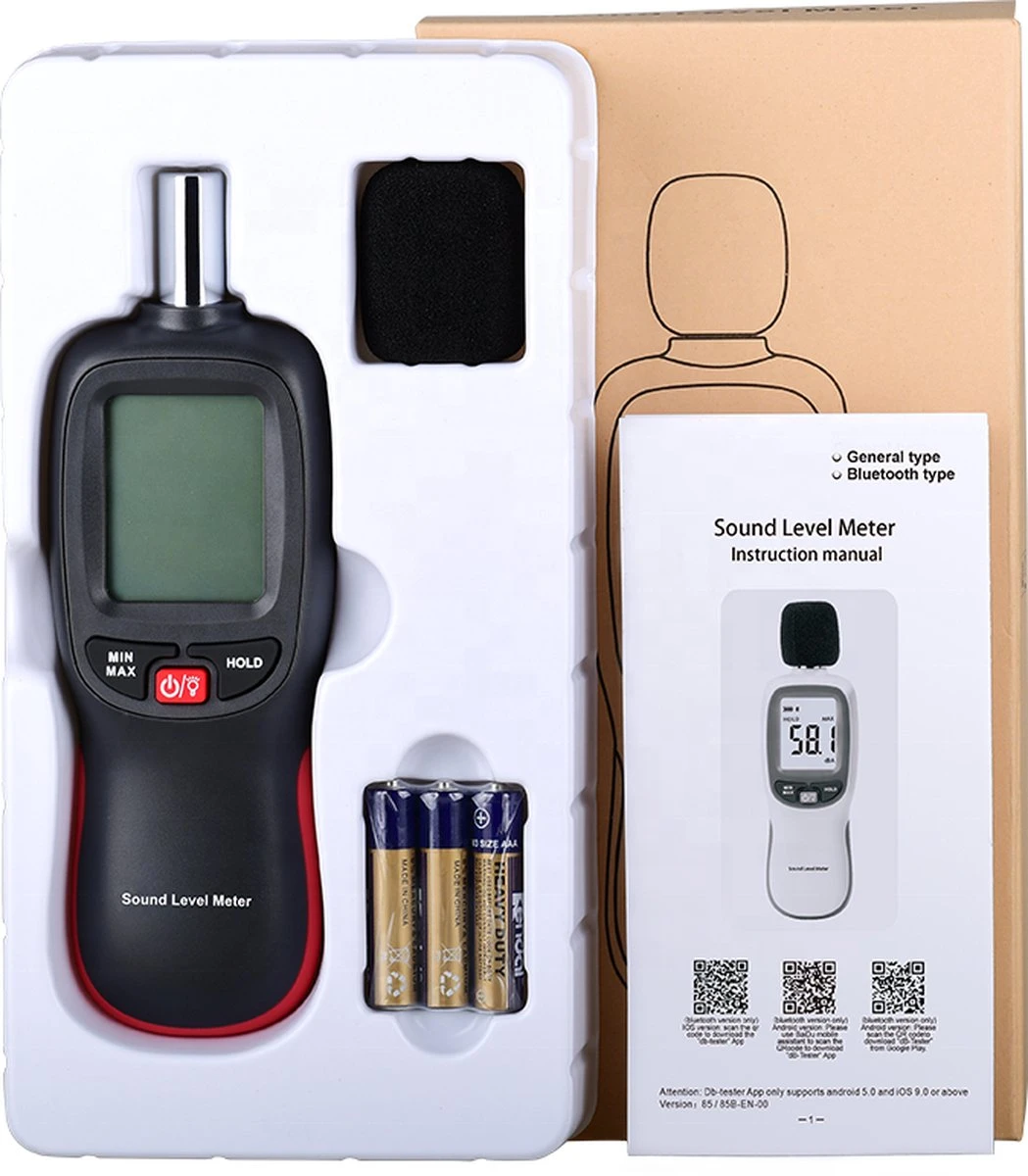 PuroTech Geluidsmeter - Digitale Decibelmeter - LCD Scherm - Geluidsoverlast - 30 DB Tot 130 DB - Professionele Geluidsmeting - Geluidsisolatie - Inclusief Batterijen 6 PuroTech Geluidsmeter - Digitale Decibelmeter - LCD Scherm - Geluidsoverlast - 30 DB Tot 130 DB - Professionele Geluidsmeting - Geluidsisolatie - Inclusief Batterijen - Afbeelding 4