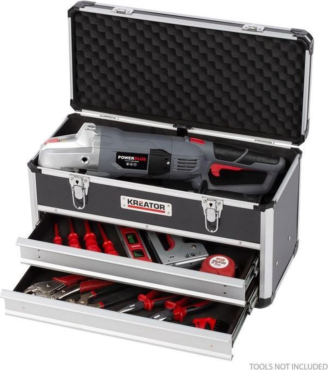 Kreator KRT640602B Gereedschapskoffer - 523 X 240 X 305 Mm - Zwart - (geleverd Zonder Gereedschap) 4 Kreator KRT640602B Gereedschapskoffer - 523 X 240 X 305 Mm - Zwart - (geleverd Zonder Gereedschap) - Afbeelding 2
