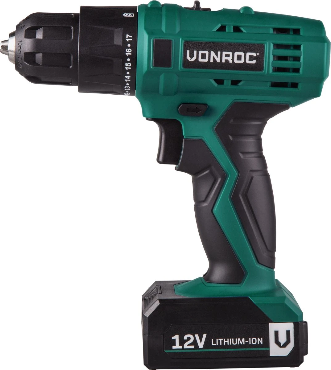 VONROC Accuboormachine – 12V Li-Ion – Incl. Aluminium Opbergkoffer, 46 Accessoires, 1x Accu & Lader 4 VONROC Accuboormachine – 12V Li-Ion – Incl. Aluminium Opbergkoffer, 46 Accessoires, 1x Accu & Lader - Afbeelding 2