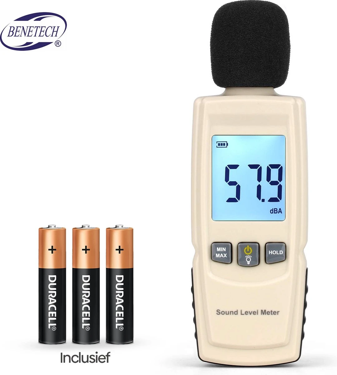 Benetech Decibelmeter - Incl. Batterijen - Geluidsmeter - Db Meter - 30 Tot 130 Db - Digitaal 3 Benetech Decibelmeter - Incl. Batterijen - Geluidsmeter - Db Meter - 30 Tot 130 Db - Digitaal