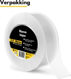 Fain Nano Tape – 5 Meter Lang – Dubbelzijdig Tape Extra Sterk– Muur Tape - Nano Tape Dubbelzijdig – Transparant – Dubbelzijdig Plakband – Dubbelzijdig Montage Tape - Herbruikbaar -Makita Winkel 1082x1200 4