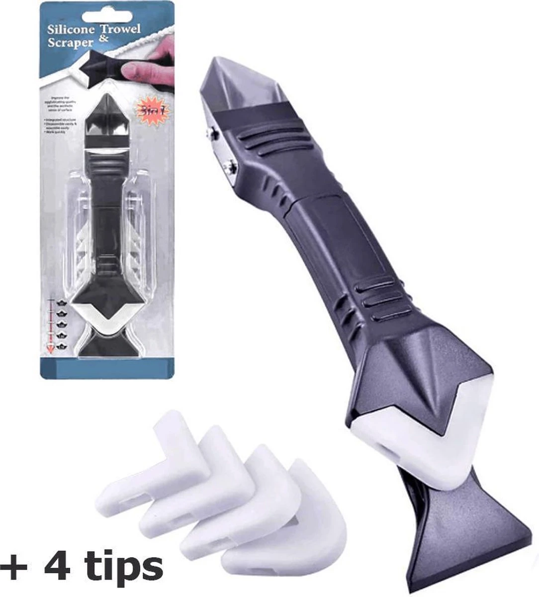 3-in-1 Kit Schraper | Kitspatel | Siliconen En Kit Verwijderaar | De Ultieme Tool Voor Kit Verwijderen En Zetten Van Strakke Randen 3 3-in-1 Kit Schraper | Kitspatel | Siliconen En Kit Verwijderaar | De Ultieme Tool Voor Kit Verwijderen En Zetten Van Strakke Randen