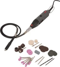 Powerplus POWE80060 Roterende Multitool - Multifunctioneel Gereedschap - 135W - Roterend - Variabele Snelheid - Incl. Statief, Slang, 40 Accessoires En Gereedschapskoffer -Makita Winkel 1087x1200 3