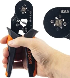 ALDORR Adereindhulstang Vierkante Persing - Krimptang - 0,25 Tot 10 Mm2 (AWG 23 Tot 7)