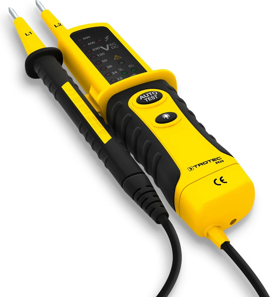 TROTEC Tweepolige Spanningstester BE20 4 TROTEC Tweepolige Spanningstester BE20 - Afbeelding 2