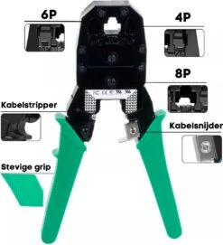 Merkloos Krimptang Voor Netwerk Kabels - RJ11, RJ12 En RJ45 Connetoren -Makita Winkel 1095x1200 10