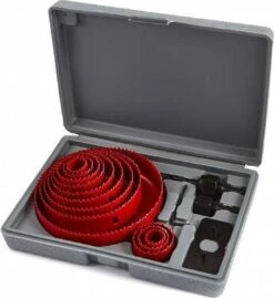 HBM- 16 Delige Gatzagenset- Gatenzaag Set - In Handig Koffertje