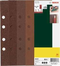 Bosch 25-delige Schuurbladenset Voor Vlakschuurmachines Geperforeerd 93 X 230 Mm - Korrel 60; 80; 120; 240 -Makita Winkel 1104x1200 1