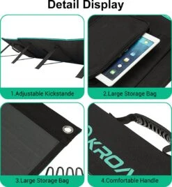 Merkloos 200W Opvouwbare Zonnepaneel - Draagbare -Makita Winkel 1106x1200 7