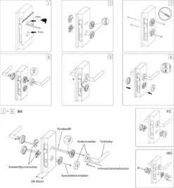 Slotman Solutions Mat Zwarte Deurklink RVS Met Rond Rozet En Toilet-/badkamersluiting - Deurkruk Zwart Voor Stijlvolle En Elegante Uitstraling -Makita Winkel 1115x1200 12
