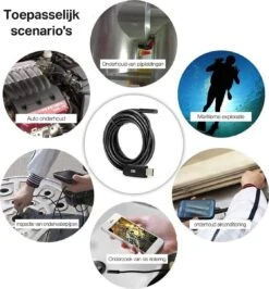 Endoscoop - Inspectiecamera USB - Inspectiegereedschap - 7mm Kop - Flexibele HD - 5M Cabel - Waterproof - 6 LED Verlichting - Voor Android -Makita Winkel 1115x1200 5