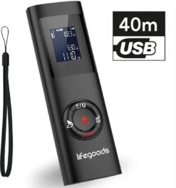 LifeGoods Laser Afstandsmeter - 40M - USB Oplaadbaar Incl. Kabel - Zwart -Makita Winkel 1117x1200 7