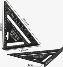 ATV PERFECTUM Winkelhaak – Metrisch - Aluminium - Hoekmeter – Speed Square -Blokhaak – Zwaaihaak 24 ATV PERFECTUM Winkelhaak – Metrisch - Aluminium - Hoekmeter – Speed Square -Blokhaak – Zwaaihaak -Makita Winkel 1117x1200 8