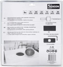 Benson Gatenzaag Set 51, 60, 64, 70, 76 En 89 Mm - 9 Delig -Makita Winkel 1127x1200