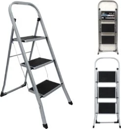 Een Goed Idee Huishoudtrap 3 Treden Inklapbaar Klustrap