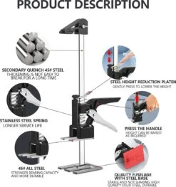 BOTC HandKrik - 1 Stuk - Platenlift - Badkamer - Deurlifter - Armlifter - Arbeidsbesparende Arm - 30cm Hoogte -Makita Winkel 1129x1200 6