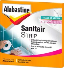 Alabastine Sanitairstrip Tegels En Voegen- Wit - 5 Meter