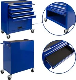 AREBOS Werkplaatswagen Gereedschapswagen Trolley Gereedschapskist 4 Lades -Makita Winkel 1132x1200 5