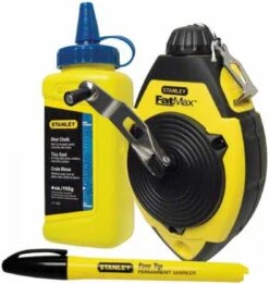 Stanley 0-47-681 FatMax Slaglijnmolen Kit Met Slaglijnpoeder En Markeerstift - 30m