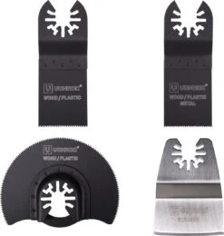 VONROC Accessoireset Voor Oscillerende Multitools – 4 Stuks; Hout, Metaal, Gipskarton & Kunststof