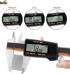 Optimus Professionele Digitale Schuifmaat Met Handige Opbergcase - Incl. Extra Batterijen - RVS - 150mm Meetbereik 19 Optimus Professionele Digitale Schuifmaat Met Handige Opbergcase - Incl. Extra Batterijen - RVS - 150mm Meetbereik -Makita Winkel 1139x1200 6