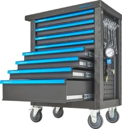 Datona® Gevulde Gereedschapswagen Ultimate Plus 8 Lades 5 Lades Gevuld - Zwart