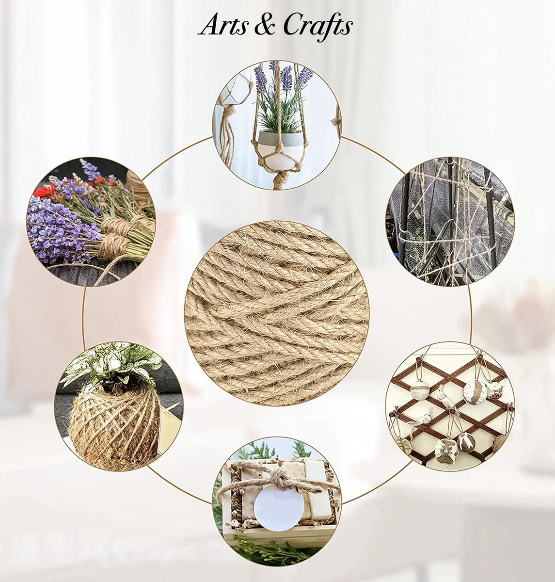 500 Meter 1.5mm Jute Touw Met 20 Houten Knijpers & 100 Stuks Karton Kraft Labels - Creatieve Hennep Koord Voor Decoratie - DIY HobbyMacrame Maken - Bruin Manilla BindtouwSisaltouw -Dun CadeaulintCadeaulabels Bindtouw - TuinPlanten Sisal Binddraad 6 500 Meter 1.5mm Jute Touw Met 20 Houten Knijpers & 100 Stuks Karton Kraft Labels - Creatieve Hennep Koord Voor Decoratie - DIY HobbyMacrame Maken - Bruin Manilla BindtouwSisaltouw -Dun CadeaulintCadeaulabels Bindtouw - TuinPlanten Sisal Binddraad - Afbeelding 4