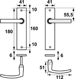 AXA Binnendeurbeslag Set (Edge) Zwart: Kruk (model Blok) Op Schild -Makita Winkel 1147x1200 6