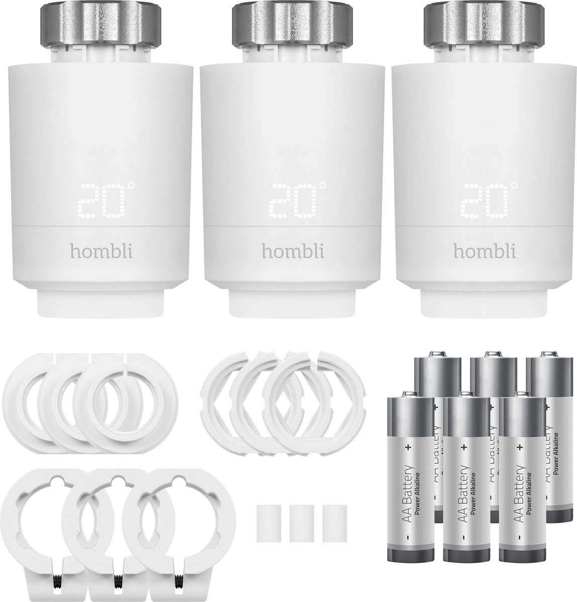 Hombli Smart Radiator Thermostat Expansion Pack (2+1) – Slimme Radiatorknop – Thermostaatkraan – Bluetooth – Bediening Via App - Open Raam Detectie – Verbruiksoverzicht – Spraakbesturing Met Google, Alexa En Siri 10 Hombli Smart Radiator Thermostat Expansion Pack (2+1) – Slimme Radiatorknop – Thermostaatkraan – Bluetooth – Bediening Via App - Open Raam Detectie – Verbruiksoverzicht – Spraakbesturing Met Google, Alexa En Siri - Afbeelding 8