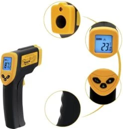 DynaBright Digitale Infrarood Thermometer - Van -50℃ Tot 380℃ - Batterij Inbegrepen - Gebruik Voor Binnen En Buiten - Temperatuurmeter Met LCD Scherm - In ℉ En ℃ - Infrarood Thermometer - Warmtemeter Met Ingebouwde Laser -Makita Winkel 1151x1200 3