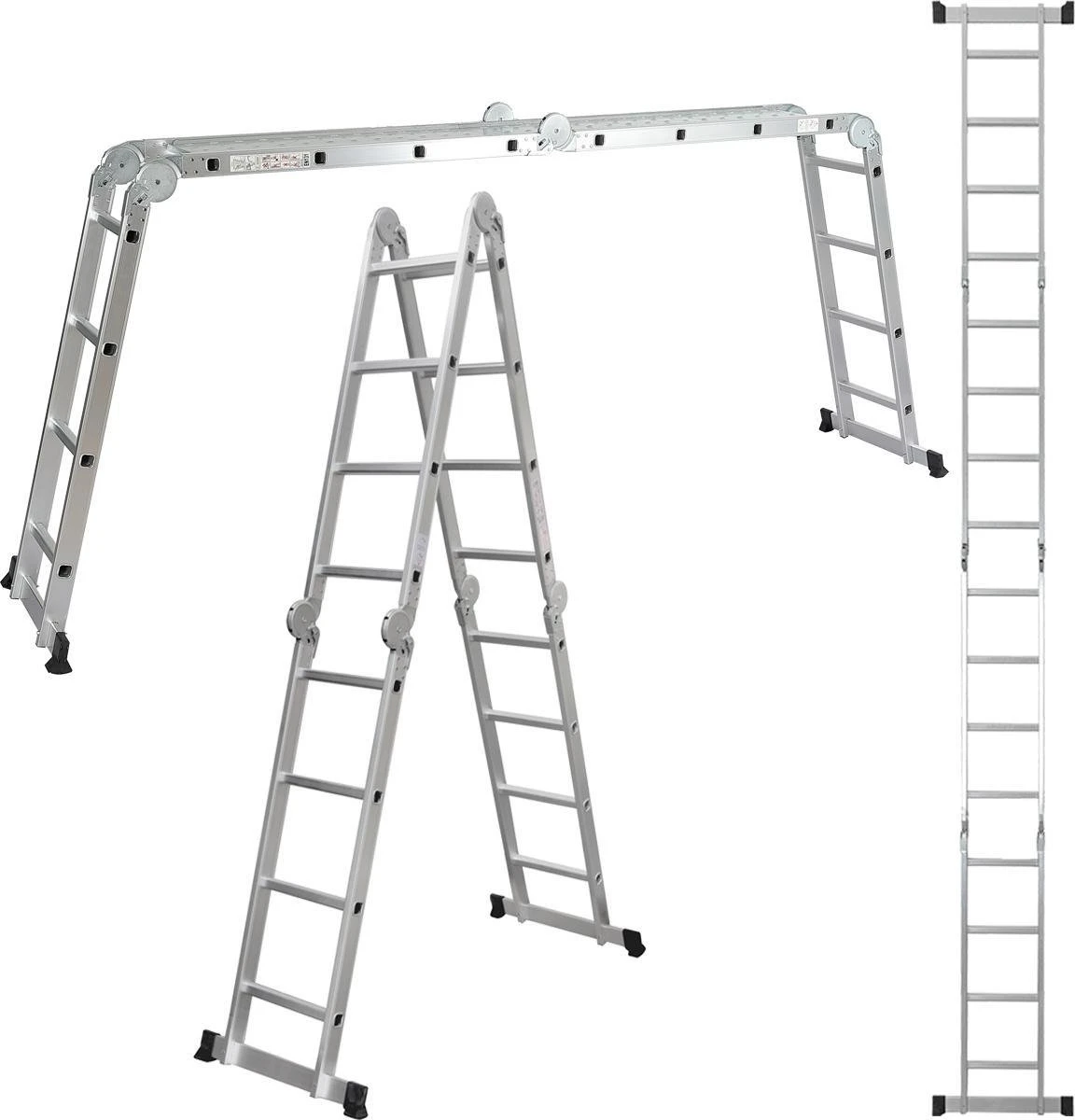 ALDORR Home - Vouwladder Aluminium 4 X 4 Treden Met Platform - 4,60 Meter 3 ALDORR Home - Vouwladder Aluminium 4 X 4 Treden Met Platform - 4,60 Meter