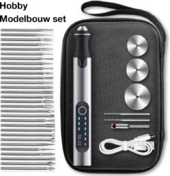 Merkloos Elektrische Graveerpen - Multifunctionele Hobby Modelbouw Set - Draagbaar Draadloos USB Oplaadbare Mini Doe Het Zelf Engraving Pen Voor Het Graveren Van Glas Hout Metaal Steen Plastic Sieraden - Zilverkleurig