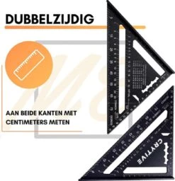 Winkelhaak - Blokhaak - Zwaaihaak - Schrijfhaak - Speed Square - Metalen Winkelhaak - 5 In 1 Winkelhaak -Makita Winkel 1157x1200 10