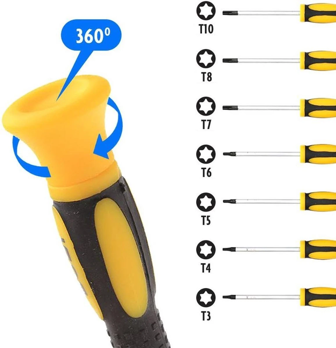 MMobiel 11-delige Torx Schroevendraaierset Met Precisie Tools 4 MMobiel 11-delige Torx Schroevendraaierset Met Precisie Tools - Afbeelding 2