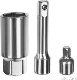 ESTARK® Professionele XL 40-Delige Dopsleutel Set - Met Momentsleutel Ratel & Verlengstuk - Doppenset Doppendoos Torx/Inbus/Hex/Kruiskop/Philips Bit Doppen Set - Ratelset - Met Snelwisselsysteem - 1/4" & 1/2" Inch Doppenset -Makita Winkel 1158x1200 6