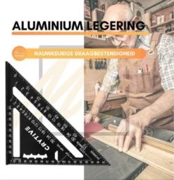 Winkelhaak - Blokhaak - Zwaaihaak - Schrijfhaak - Speed Square - Metalen Winkelhaak - 5 In 1 Winkelhaak -Makita Winkel 1160x1200 6