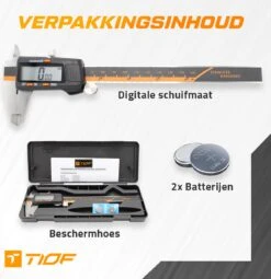 TIOF Digitale Schuifmaat - Opbergcase – Incl. 3 Batterijen – 150 Mm – LCD – RVS -Makita Winkel 1162x1200 9