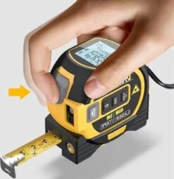 Levabe 3 In 1 Slimme Rolmaat - Digitale Laser - Afstandsmeter 40M - Elektronische Metrische Systeem - 5M Meetlint - Roestvrij - Display -Makita Winkel 1166x1200 10